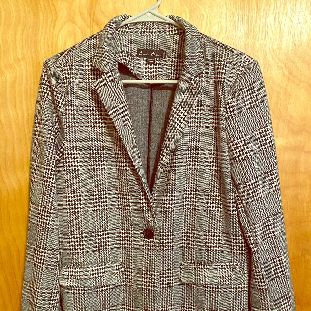 Black and white blazer